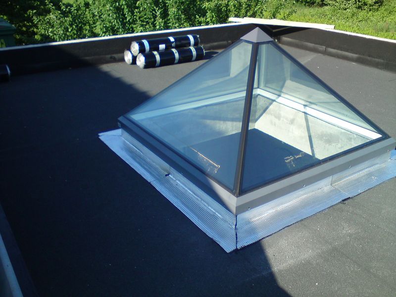 verrière pyramide de toit glazing vision